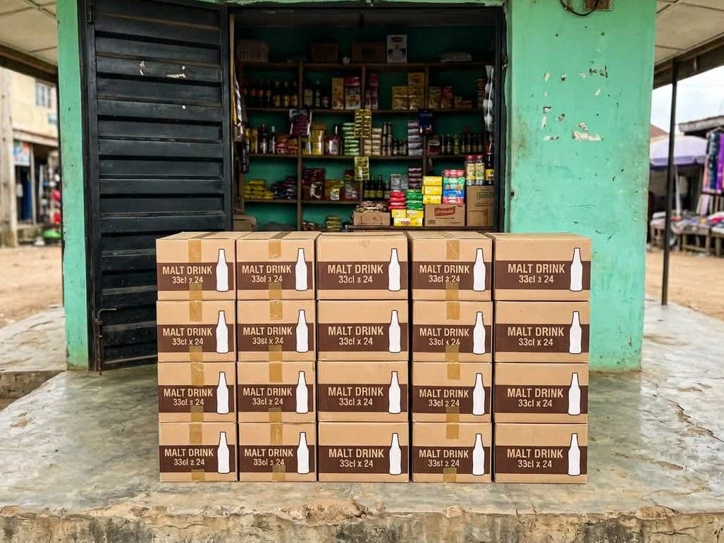 Goods unloaded at Mama Ngozi Provisions (example photo)